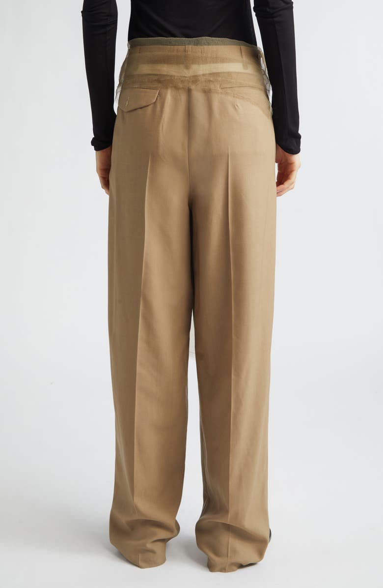 Magliano Piccolo Paradiso Pleated Wool Pants, Alternate, color, Beige