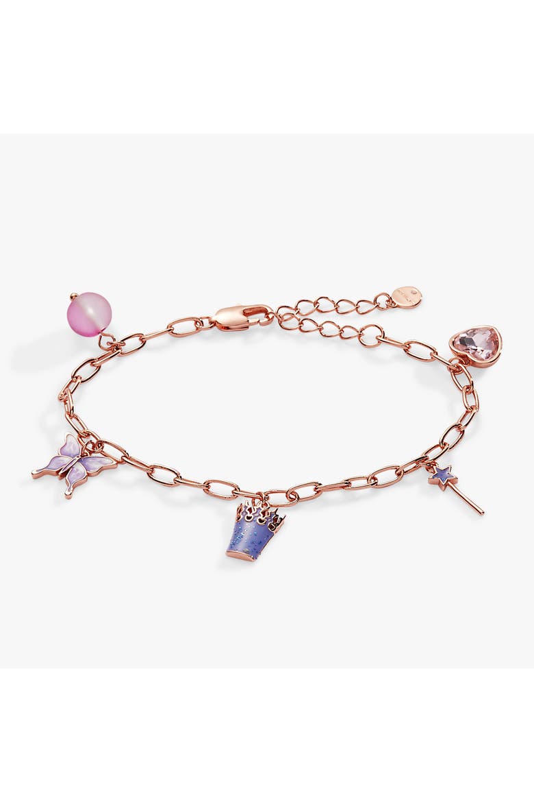The Wizard of Oz Good Witch Charm Bracelet, Main, color, Rose
