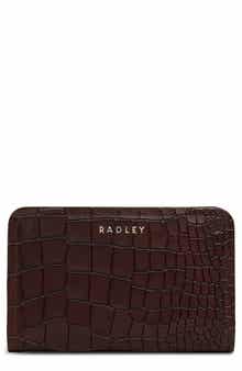 Radley Elm Avenue Croc Embossed Leather Bifold Wallet