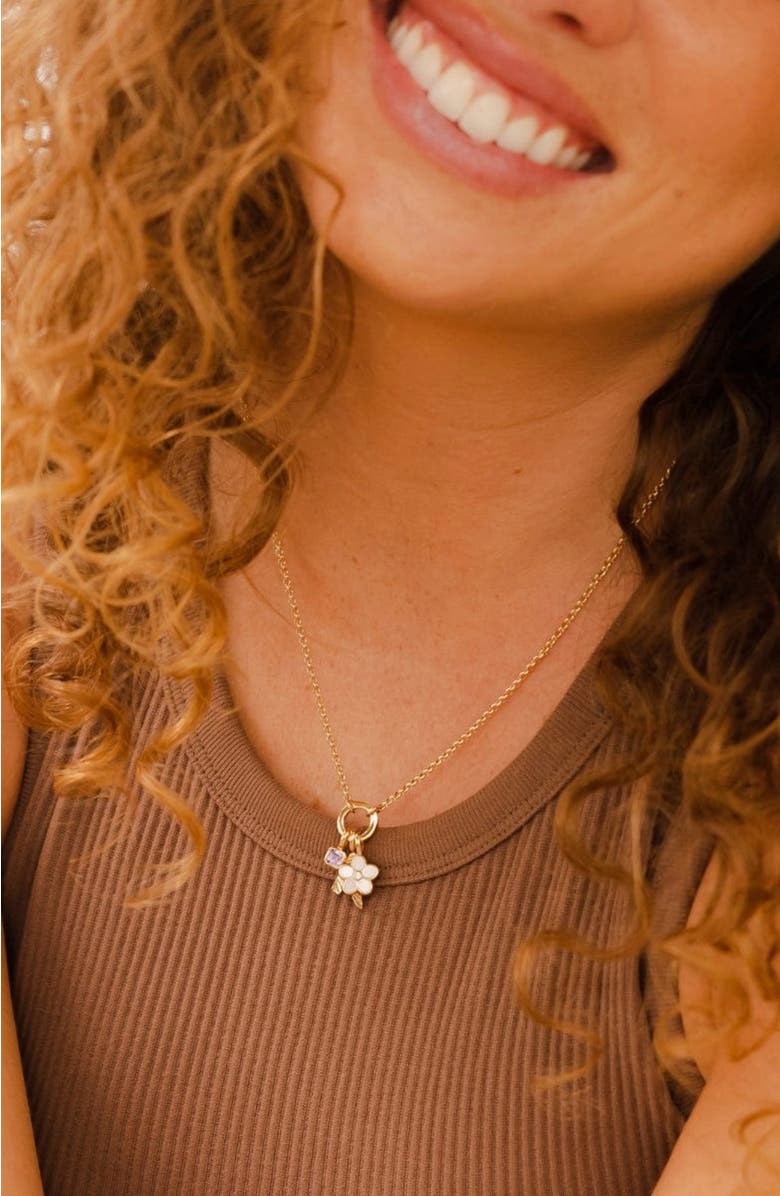 MADE BY MARY Rolo Charm Necklace with Link Lock, Alternate, color, Gold Filled With Link Lock