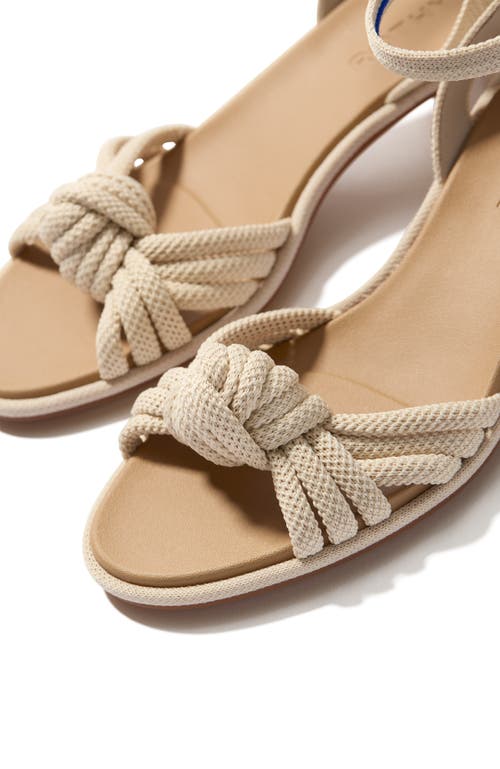Rothys The Knot Sandal In White/neutral In Conch