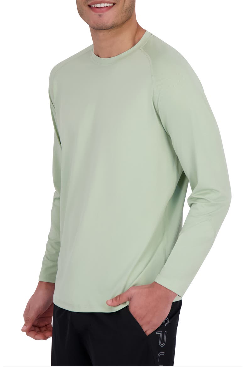 Long Sleeve Waffle Rashguard, Alternate, color, LAUREL GREEN