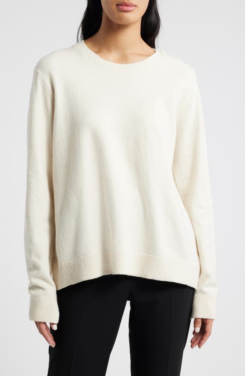 Masai Copenhagen Filiziana Button Shoulder Sweater in Whitecap 