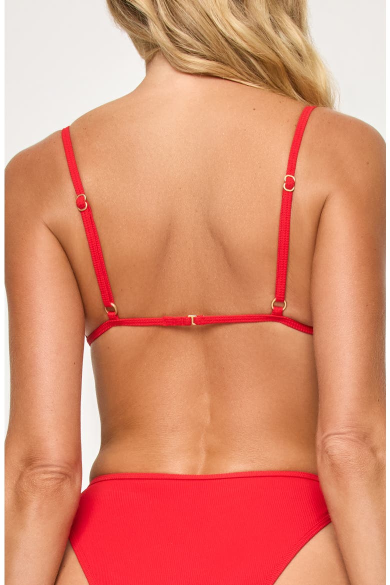 Kourt Rib Bikini Top, Alternate, color, FLAME
