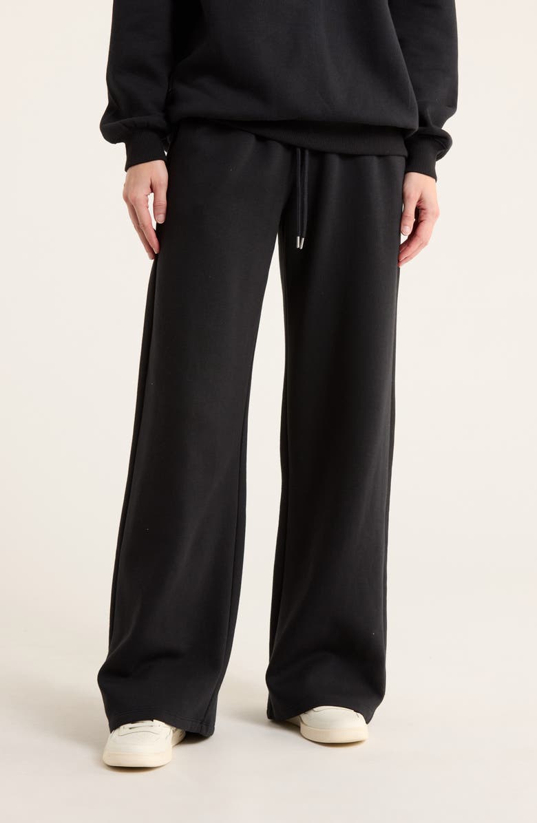Abound Fleece Wide Leg Pants, Main, color, Black