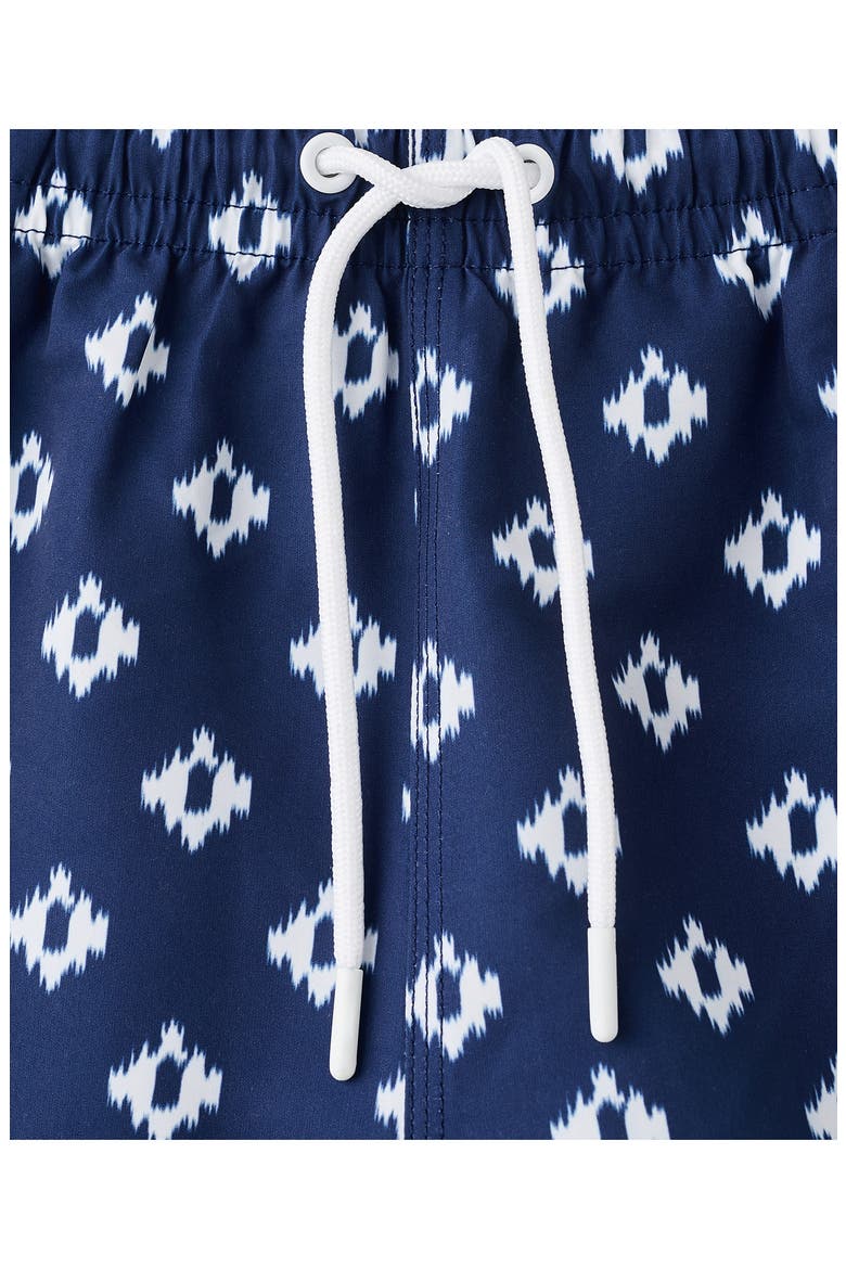 Print Swim Trunks, Alternate, color, INDIGO BLUE