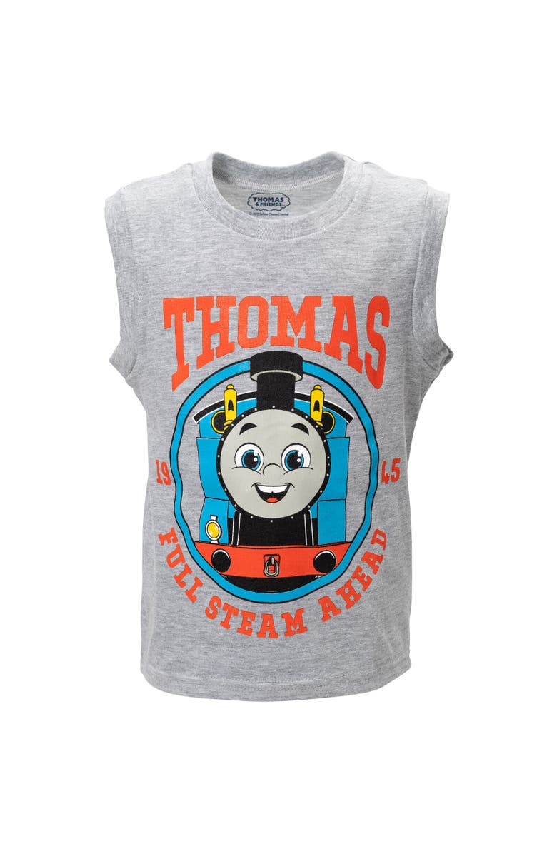 THOMAS & FRIENDS 3pc Tank Top, Tee & Shorts Set, Alternate, color, Blue /Gray /Red