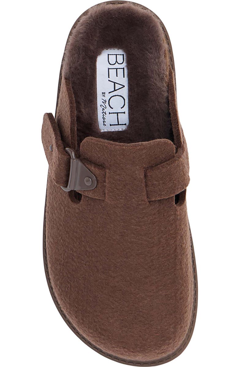 Matisse Portland Faux Fur Clog, Alternate, color, Coffee Textile