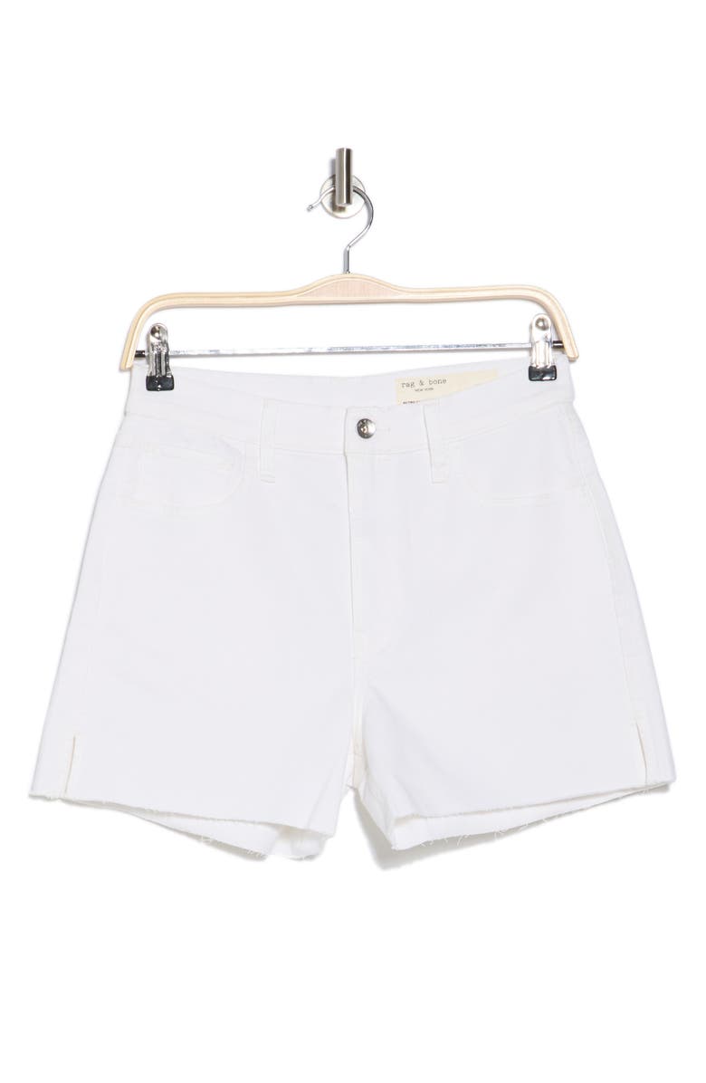 rag & bone Retro Cut Off Shorts, Alternate, color, White