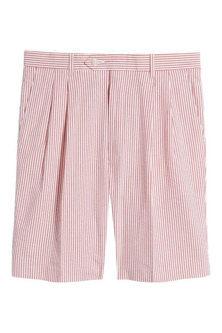 Seersucker Shorts, Alternate, color, RED