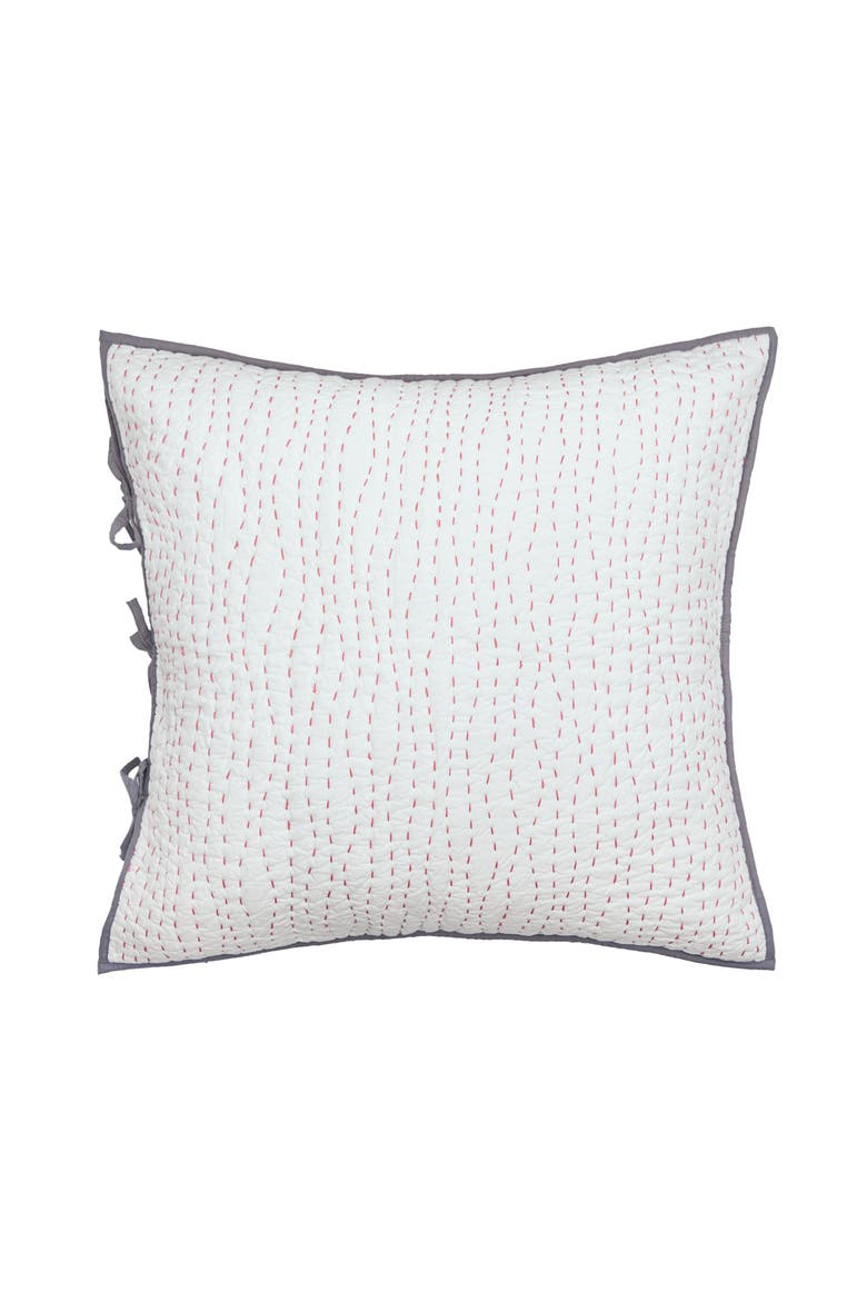 Polly Reversible Cotton Euro Sham 26" x 26", Alternate, color, Grey