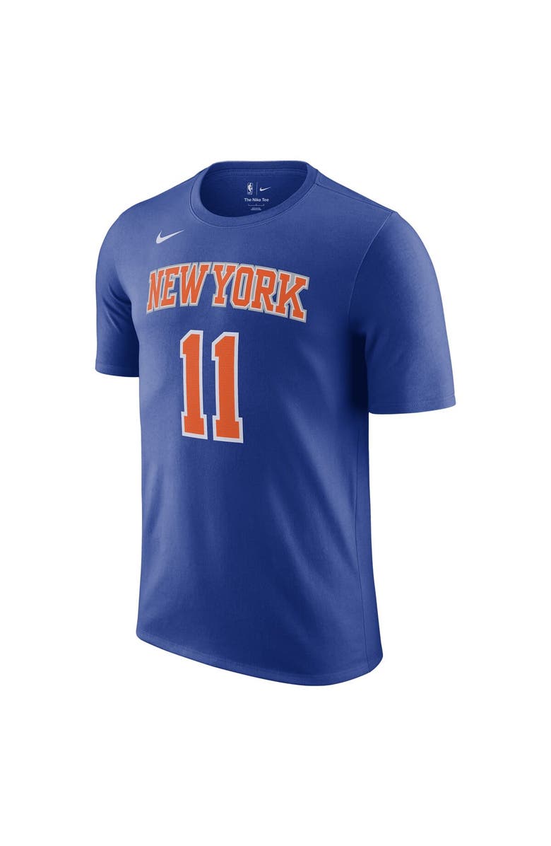 Nike Men's Nike Jalen Brunson Blue New York Knicks Icon Edition Name & Number T-Shirt, Alternate, color, Blue