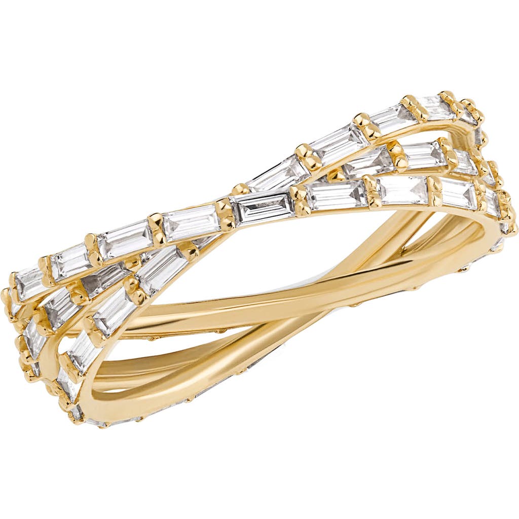 LANA LANA TRIPLE WRAP DIAMOND BAGUETTE RING