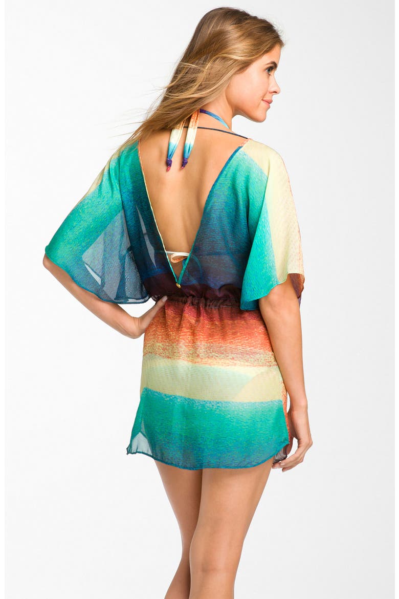 ViX Swimwear 'Buzios Lina' Silk Caftan Cover-Up, Alternate, color, RAINBOW