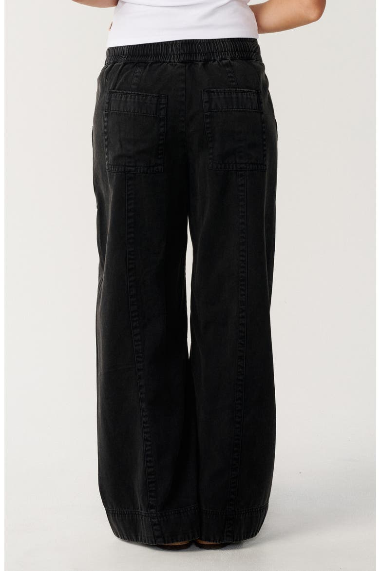 Bossa Nova Cotton Twill Drawstring Pants, Alternate, color, WASHED BLACK