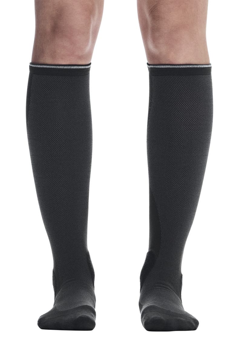 Running Socks, Alternate, color, MOLASSES/ BLACK