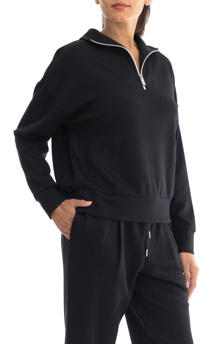 Nanette Lepore Play Half Zip Sweatshirt, Alternate, color, 