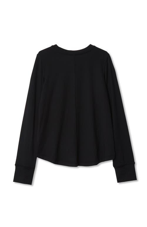 Lands' End Girls Active Long Sleeve Top In Black