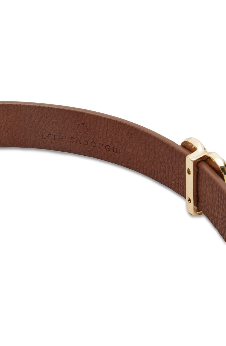 Lele Sadoughi Pearl Station Belt, Alternate, color, Walnut 200