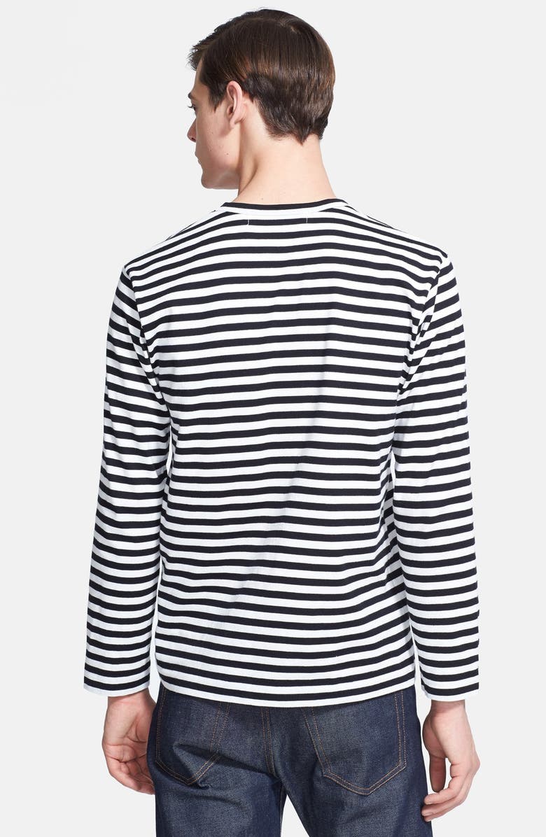 Comme des Garçons PLAY Stripe Long Sleeve T-Shirt, Alternate, color,