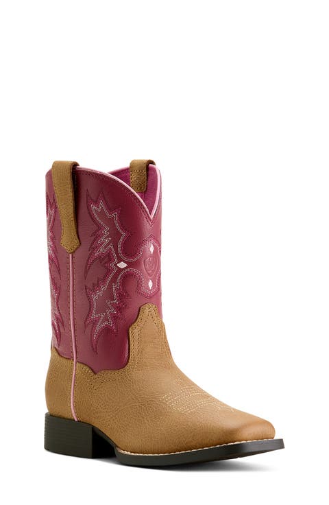 Kids' Tombstone Wide Square Toe Western Boot (Toddler, Little Kid & Big Kid)