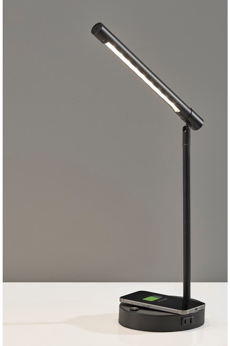 DAX LED Wireless Charging Desk Lamp, Alternate, color, BLACK