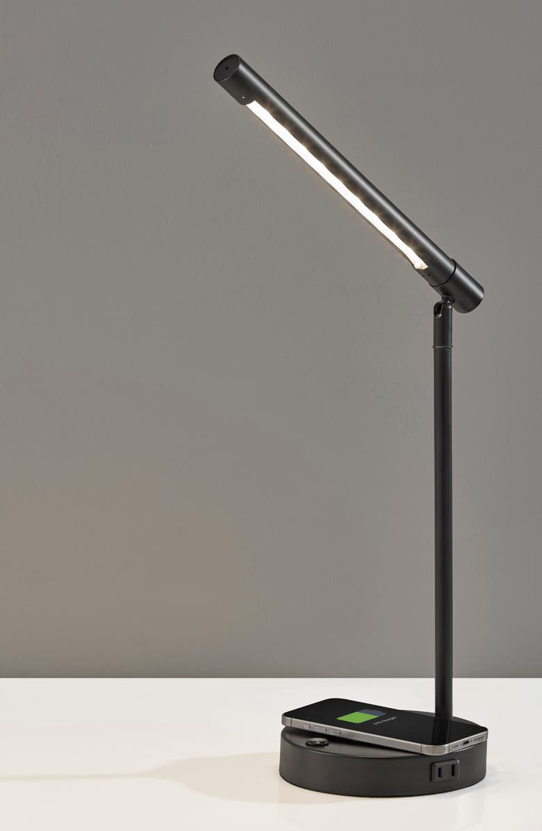 ADESSO LIGHTING DAX LED Wireless Charging Desk Lamp, Alternate, color, Black
