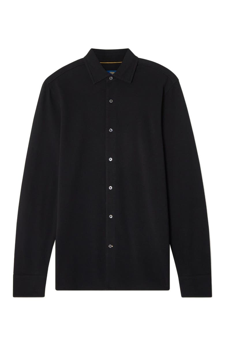 Robert Talbott Foster Long Sleeve Knit Shirt, Alternate, color, Black
