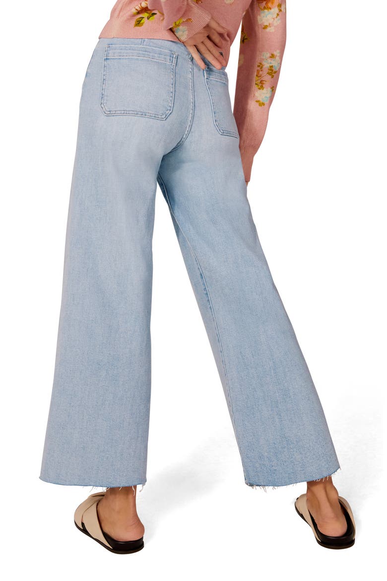 The Mischa Raw Hem Wide Straight Leg Jeans, Alternate, color, PALISADES