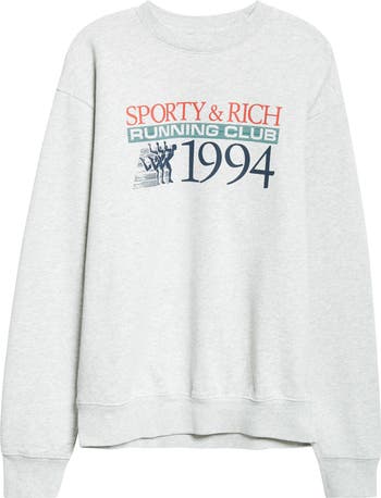 Sporty & Rich Finish Line Crewneck Sweatshirt | Nordstrom