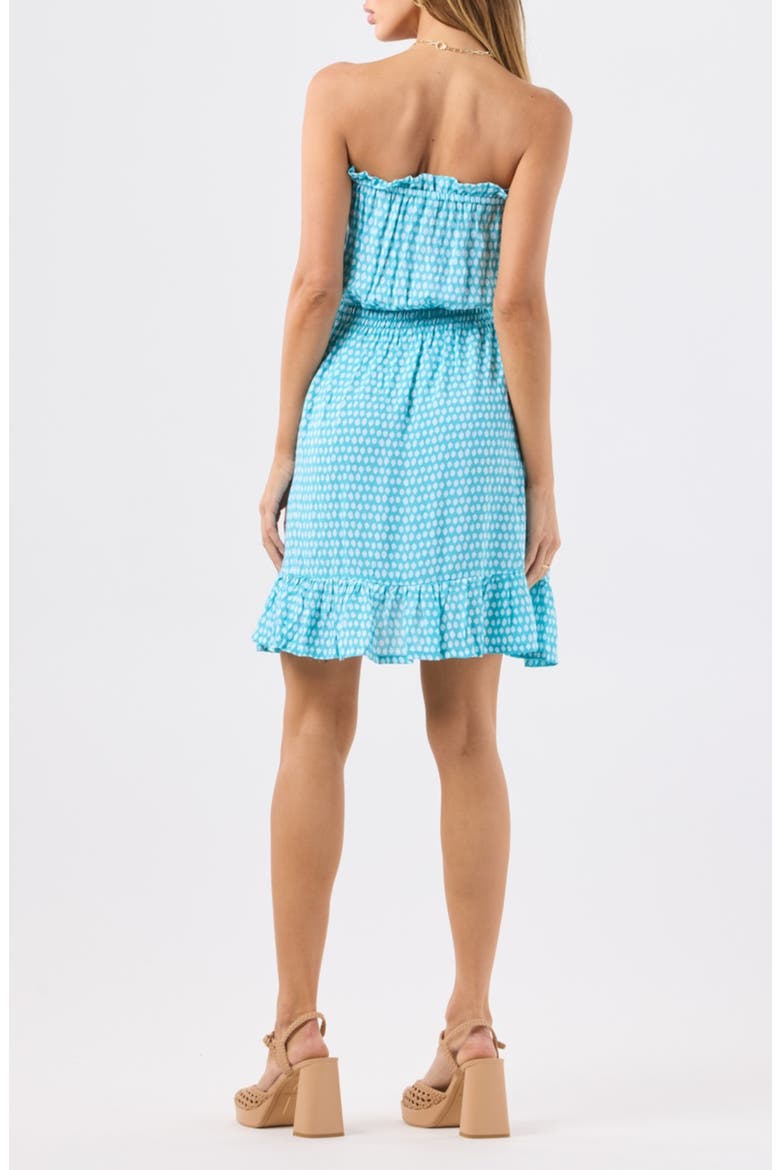 Ryden Tie Dye Strapless Dress, Alternate, color, SLEET AQUAMARINE