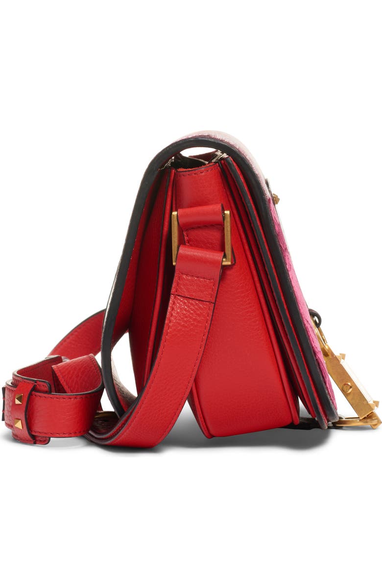 Valentino Garavani V-Locker Leather Saddle Bag, Alternate, color,
