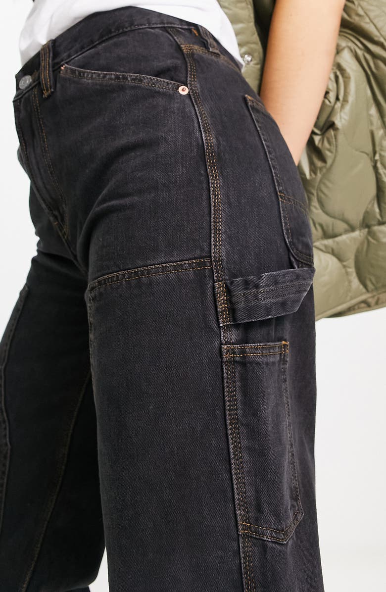 ASOS DESIGN Baggy Carpenter Jeans, Alternate, color, 