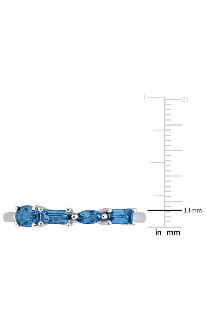 Julianna B. Blue Topaz Anniversary Band in Sterling Silver, Alternate, color, Blue Topaz