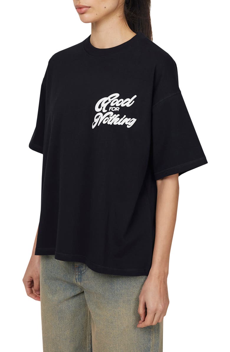 Good For Nothing Funk Oversized  T-shirt, Alternate, color, Black
