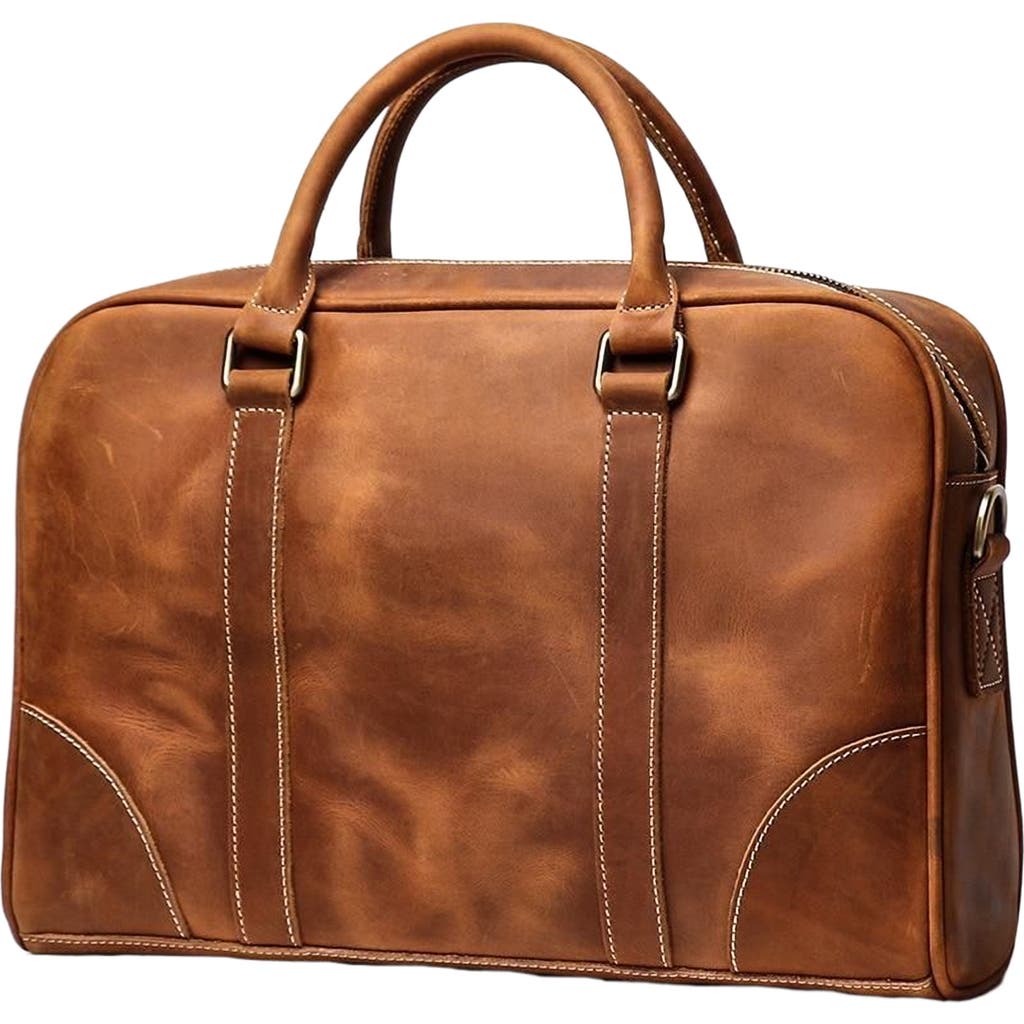 STEEL HORSE LEATHER The Bjorn Leather Laptop Bag | Vintage Leather Briefcase in Brown  product