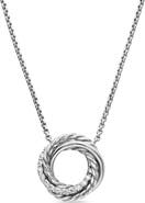 David Yurman Crossover Mini Pendant Necklace with Diamonds