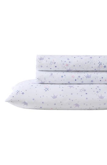 Laura Ashley Dancing Stars Print Sheet Set In Pastel Purple
