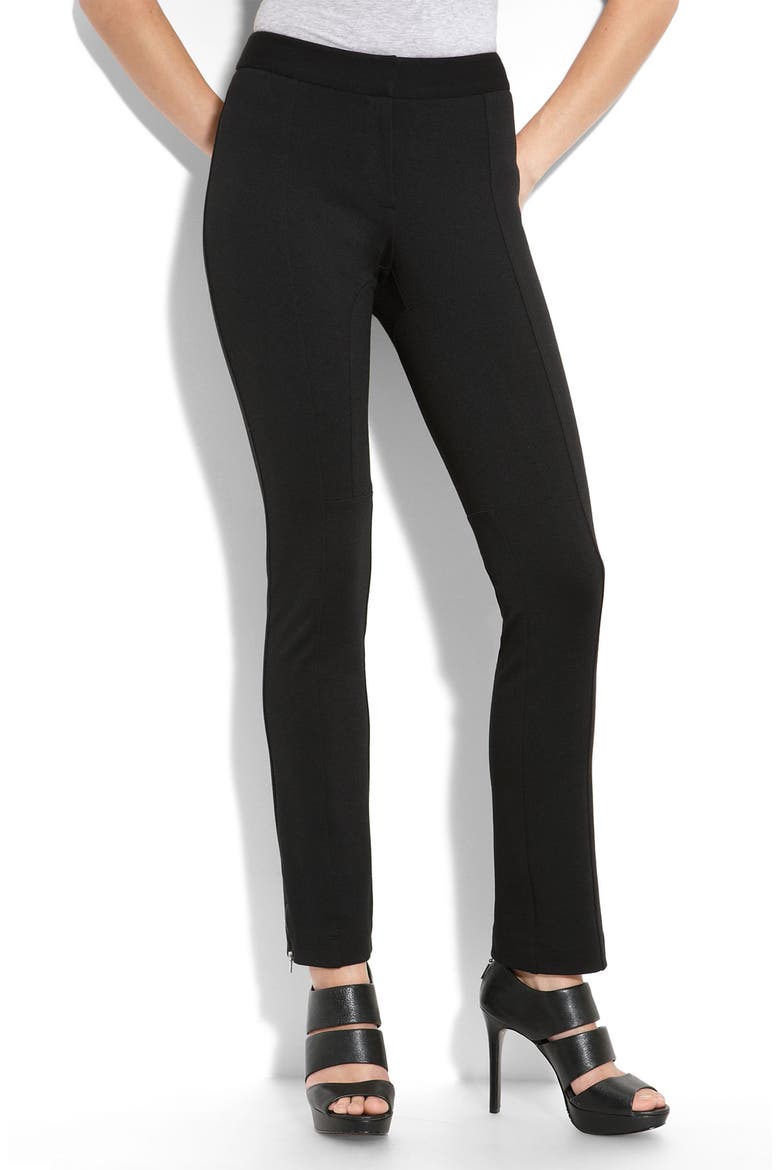 Ponte Knit Riding Pants, Main, color, BLACK