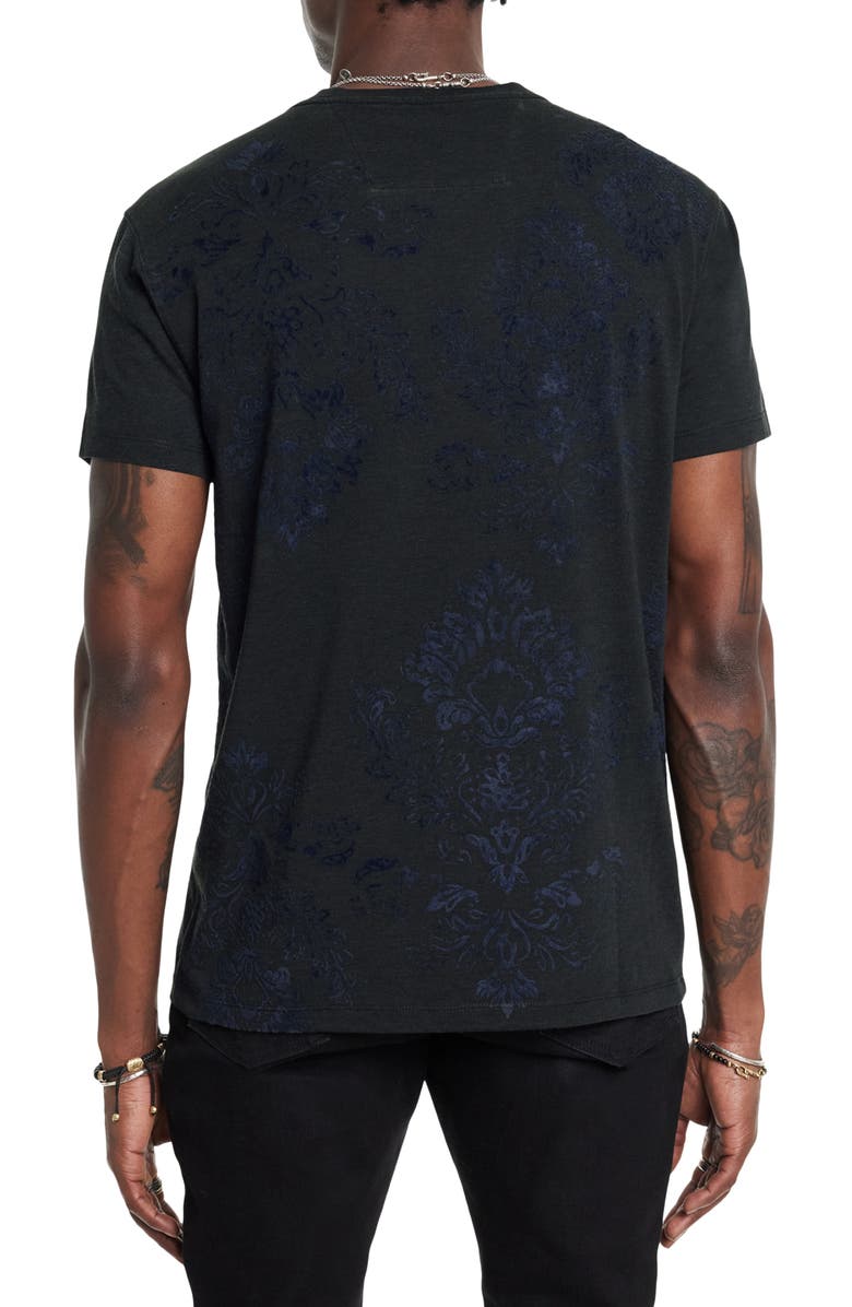 John Varvatos Paisley Cotton Blend T-Shirt, Alternate, color,