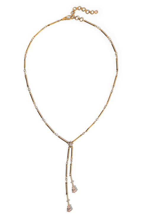 Hera Faux Lariat Station Necklace