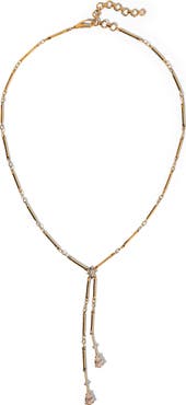 Nadri Hera Faux Lariat Station Necklace