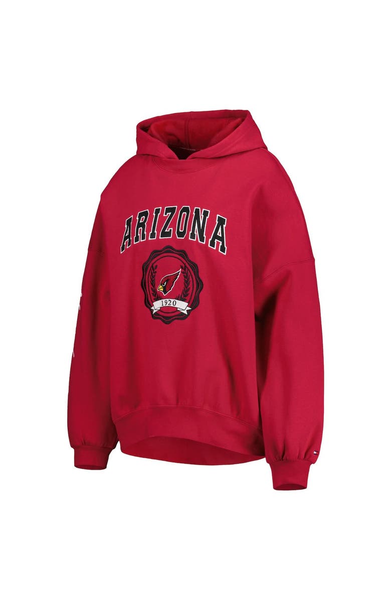 Tommy Hilfiger Women's Tommy Hilfiger Cardinal Arizona Cardinals Becca Drop Shoulder Pullover Hoodie, Alternate, color, Cardinal