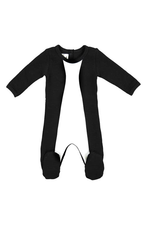 Maniere Manière Colorblock Cotton Blend Footie In Black