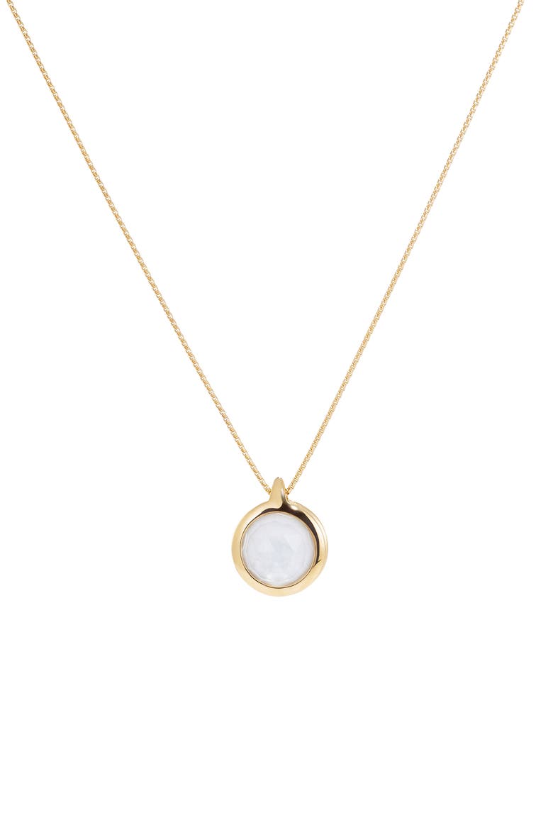 Ipanema Stone Pendant Necklace, Main, color, IRID PEARL/ TURQ/ GOLD