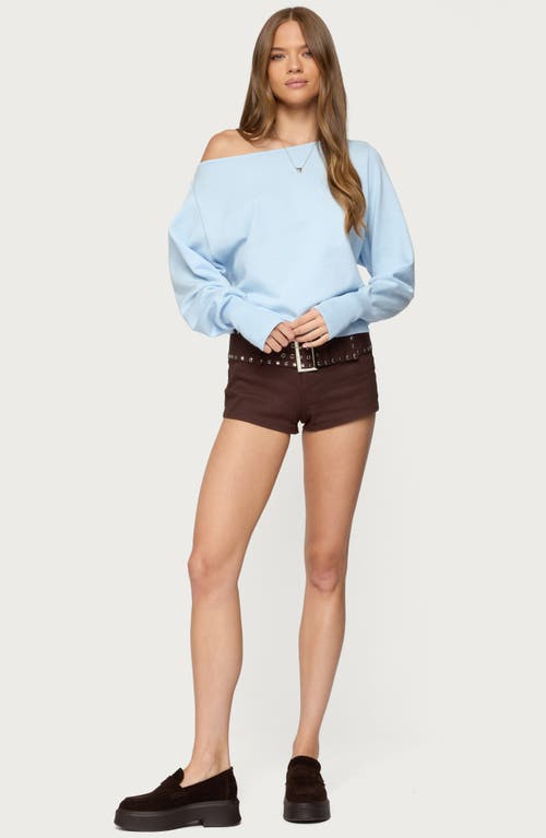 Edikted Oversize Off The Shoulder Sweater In Blue