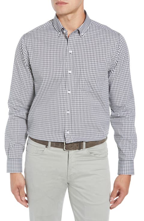 Cotton Blend Gingham Shirt