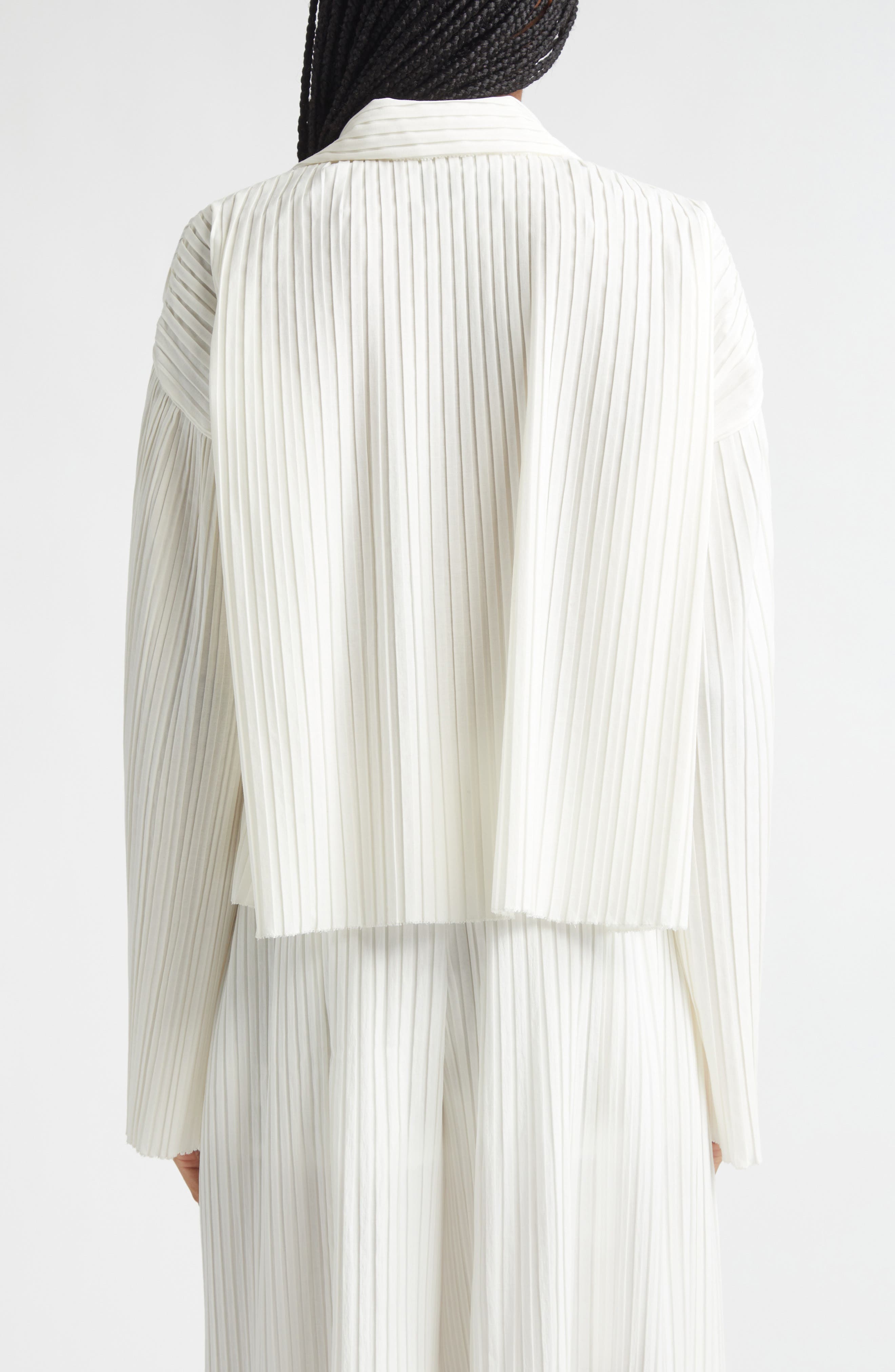 Pleated Button-Up Shirt - image 2