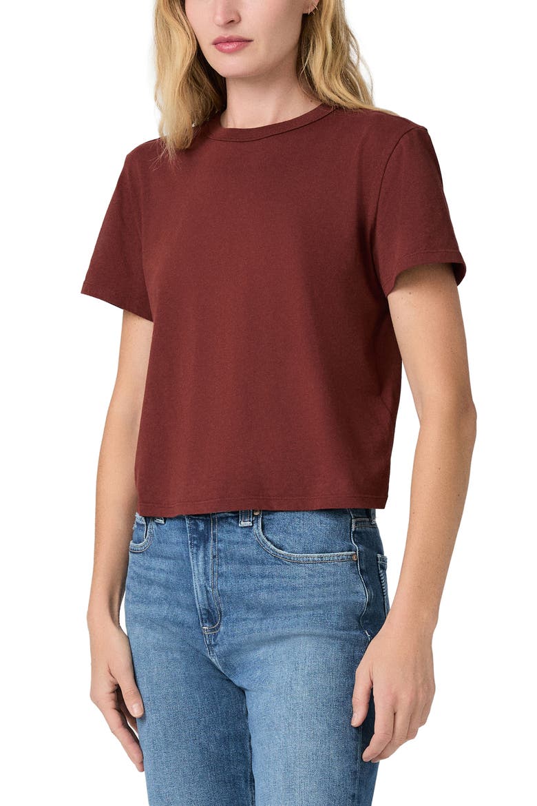 Rhodes Cotton Crewneck T-Shirt, Alternate, color, GARNET
