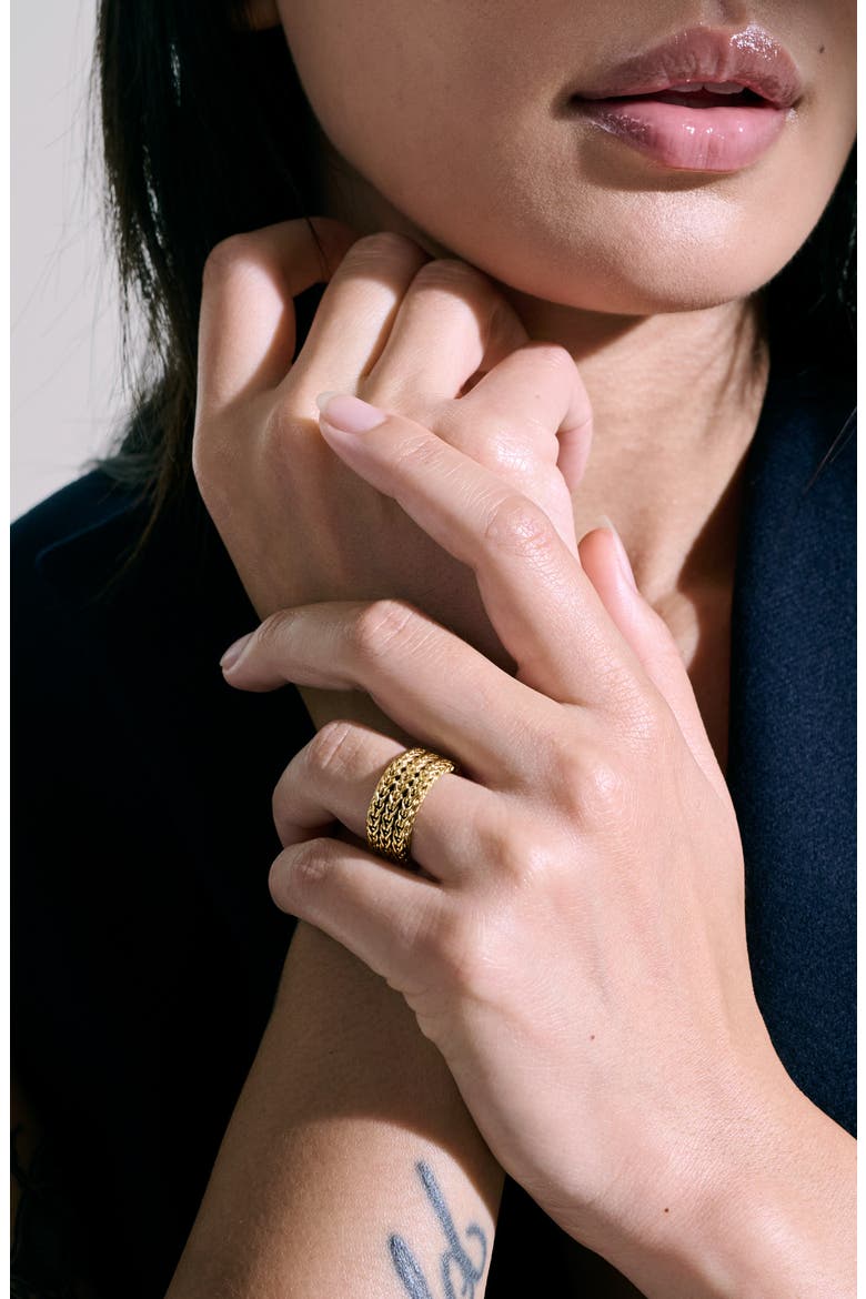 Rata Chain Ring, Wide, 9mm, Alternate, color, GOLD
